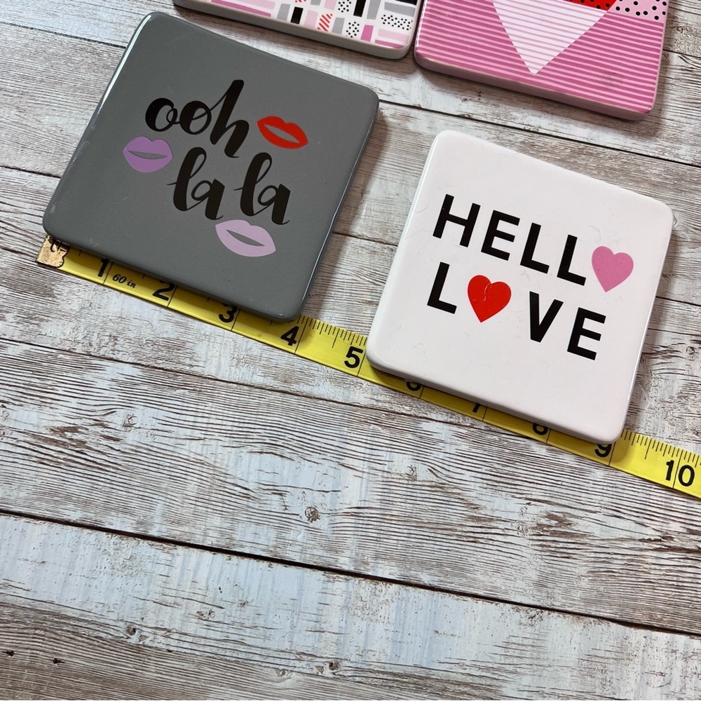 💙Threshold ceramic Valentine’s Day coasters - Picture 2 of 2
